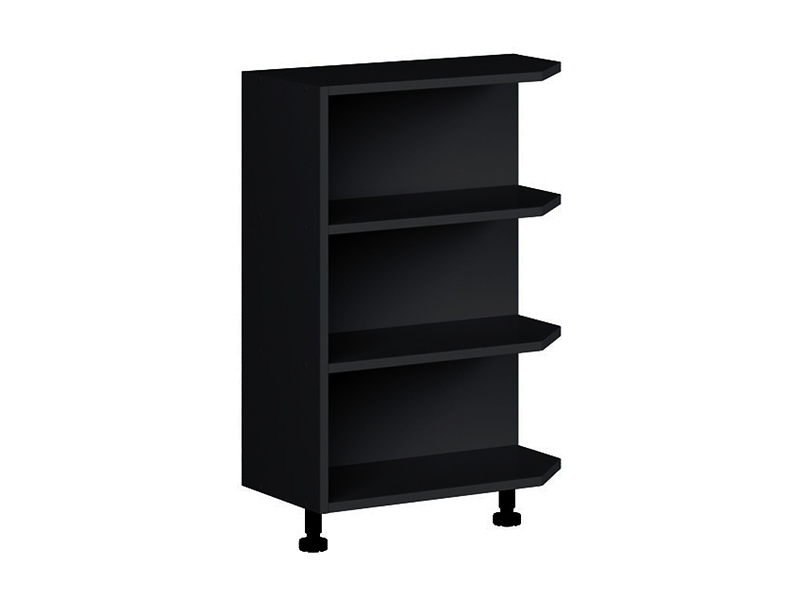 Szafka kuchenna dolna narożna Sole L6 30 cm otwarta czarna 469008