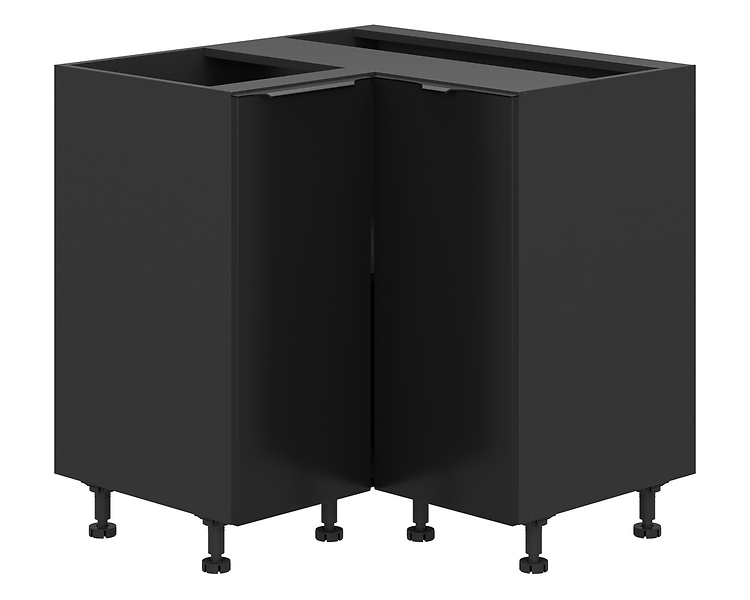 Szafka kuchenna dolna narożna Sole L6 90 cm czarny mat 185528
