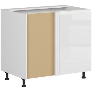 Szafka kuchenna dolna narożna Sole lewa biały połysk zabudowuje naroże 105×60 cm 91370 Szafka kuchenna dolna narożna Sole lewa biały połysk zabudowuje naroże 105×60 cm 91370