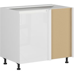 Szafka kuchenna dolna narożna Sole prawa biały połysk zabudowuje naroże 105×60 cm 91371 Szafka kuchenna dolna narożna Sole prawa biały połysk zabudowuje naroże 105×60 cm 91371