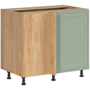 Szafka kuchenna dolna narożna Verdi lewa szałwia mat zabudowuje naroże 110×65 cm 926368