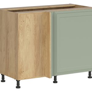 Szafka kuchenna dolna narożna Verdi lewa szałwia mat zabudowuje naroże 125×65 cm 926364