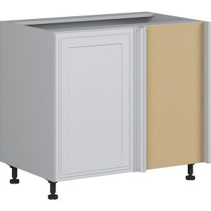 Szafka kuchenna dolna narożna Verdi prawa jasny szary mat zabudowuje naroże 105×60 cm 91394