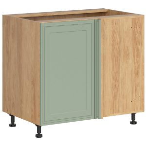 Szafka kuchenna dolna narożna Verdi prawa szałwia mat zabudowuje naroże 105×60 cm 926369