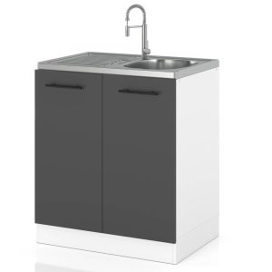 Szafka kuchenna dolna pod zlewozmywak 60cm spremium szary 636965 Szafka kuchenna dolna pod zlewozmywak 60cm spremium szary 636965