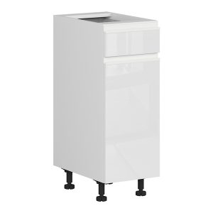 Szafka kuchenna dolna Sole 30 cm prawa z szufladami cichy domyk biały połysk 382586 Szafka kuchenna dolna Sole 30 cm prawa z szufladami cichy domyk biały połysk 382586