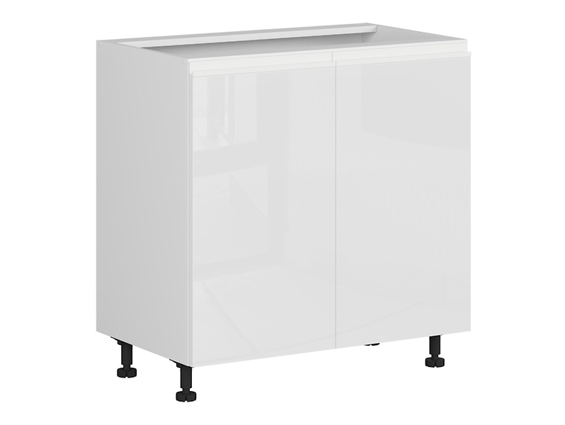 Szafka kuchenna dolna Sole 80 cm dwudrzwiowa biały połysk 33089