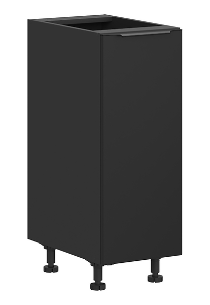 Szafka kuchenna dolna Sole L6 30 cm prawa czarna mat 185458