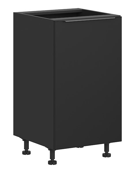 Szafka kuchenna dolna Sole L6 45 cm prawa czarny mat 185448