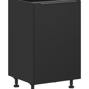 Szafka kuchenna dolna Sole L6 50 cm prawa czarny mat 185450 Szafka kuchenna dolna Sole L6 50 cm prawa czarny mat 185450