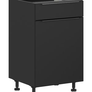 Szafka kuchenna dolna Sole L6 50 cm prawa z szufladą cichy domyk czarny mat 384782 Szafka kuchenna dolna Sole L6 50 cm prawa z szufladą cichy domyk czarny mat 384782