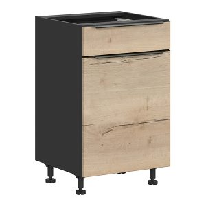 Szafka kuchenna dolna Sole L6 50 cm prawa z szufladą cichy domyk dąb halifax natura 384783 Szafka kuchenna dolna Sole L6 50 cm prawa z szufladą cichy domyk dąb halifax natura 384783