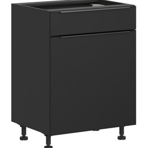 Szafka kuchenna dolna Sole L6 60 cm prawa z szufladą cichy domyk czarny mat 384788 Szafka kuchenna dolna Sole L6 60 cm prawa z szufladą cichy domyk czarny mat 384788