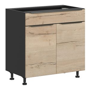 Szafka kuchenna dolna Sole L6 80 cm dwudrzwiowa z szufladą dąb halifax natura 384792 Szafka kuchenna dolna Sole L6 80 cm dwudrzwiowa z szufladą dąb halifax natura 384792