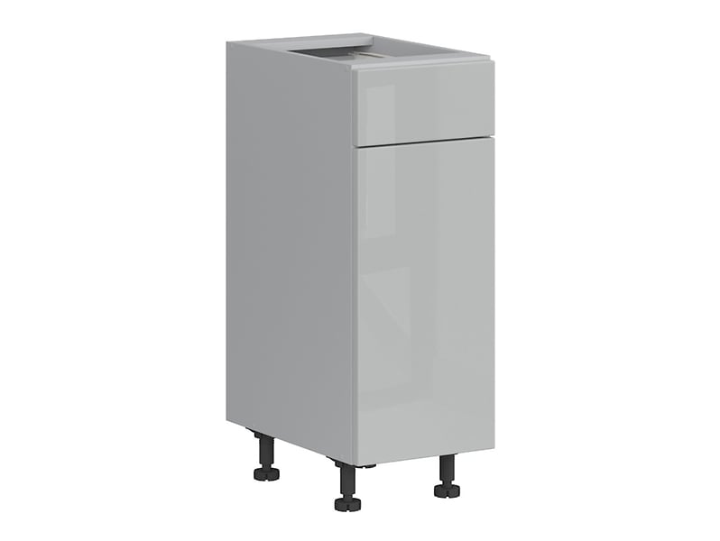 Szafka kuchenna dolna Top Line 30 cm prawa z szufladą cichy domyk szary połysk 383779