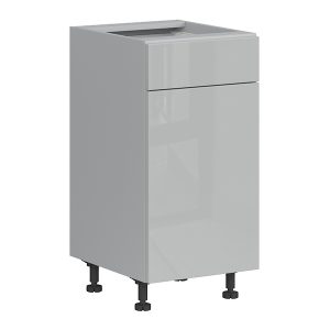 Szafka kuchenna dolna Top Line 40 cm prawa z szufladą cichy domyk szary połysk 383783