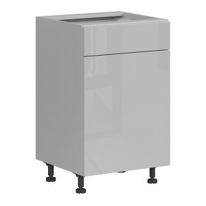 Szafka kuchenna dolna Top Line 50 cm lewa z szufladą cichy domyk szary połysk 383787