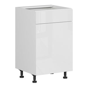 Szafka kuchenna dolna Top Line 50 cm prawa z szufladą cichy domyk biały połysk 383786