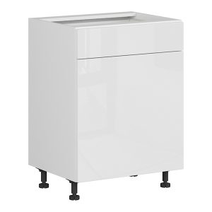 Szafka kuchenna dolna Top Line 60 cm lewa z szufladą cichy domyk biały połysk 383788