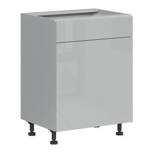 Szafka kuchenna dolna Top Line 60 cm prawa z szufladą cichy domyk szary połysk 384902