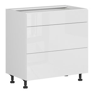 Szafka kuchenna dolna Top Line 80 cm z szufladami cichy domyk biały połysk 383798