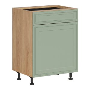 Szafka kuchenna dolna Verdi 60 cm lewa z szufladą cichy domyk dąb hikora/szałwia mat 926411 Szafka kuchenna dolna Verdi 60 cm lewa z szufladą cichy domyk dąb hikora/szałwia mat 926411