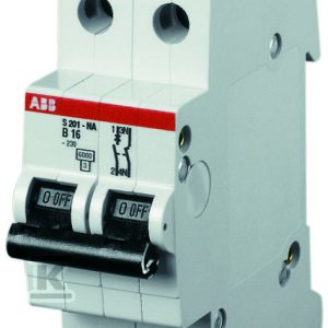 Wyłącznik nadmiarowo-prądowy, 1P+N, charakterystyka B, 16A, 6kA, AC | S201-B16NA 2CDS251103R0165 Wyłącznik nadmiarowo-prądowy, 1P+N, charakterystyka B, 16A, 6kA, AC | S201-B16NA 2CDS251103R0165